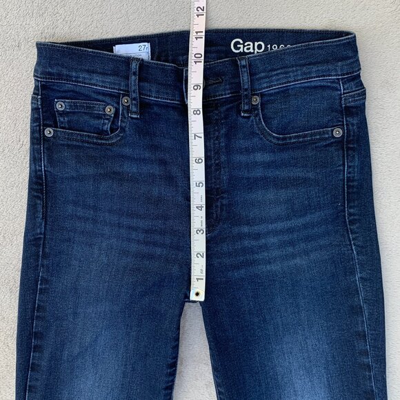 Gap 1969 High Rise Resolution Skinny Flare Jeans Sz27 - Picture 12 of 16
